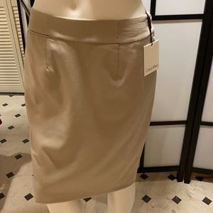 NWT Calvin Klein pencil skirt, size 4, color khaki